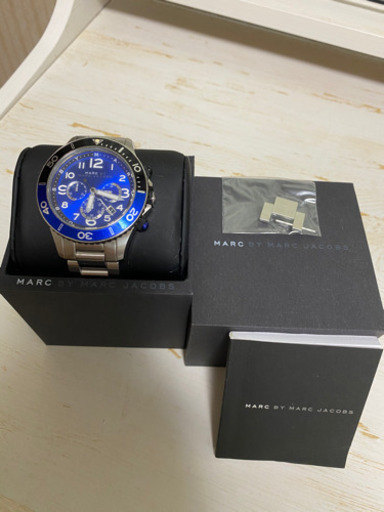 マークバイマークジェイコブス　腕時計　メンズ　ロック　MBM5055　ブルー×シルバー