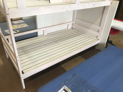 【店舗同時販売中】床板すのこ　シンプル木製　2段ベッド