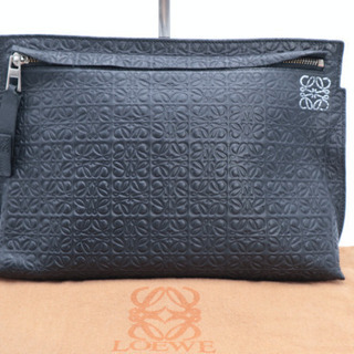 LOEWE/Tポーチ リピート 型押し クラッチポシェット》ABランク 美品