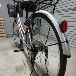 買い物自転車 UVER & LULU 26インチ 6段変速 レッド 配送無料