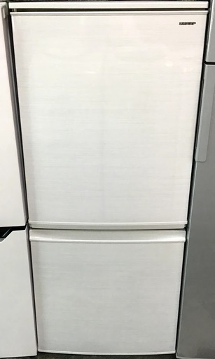 【送料無料・設置無料サービス有り】冷蔵庫 2018年製 SHARP SJ-D14D-W 中古