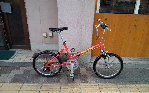 [ビンテージ]Panasonic Spring Box 20吋折り畳み自転車 Fサス/7speed/レッド