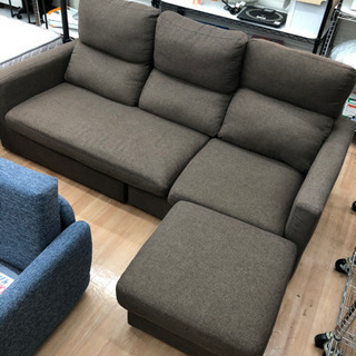 【値下げしました】3人掛けソファ オットマン付き　No.1784● ※現金、クレジット、スマホ決済対応 3人掛けソファ オットマン付き?自社配送時?代引き可?※現金、クレジット