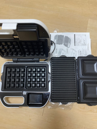 新品未使用　箱なし  ビタントニオ　ホットサンド、ワッフルメーカー