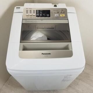 中古 8.0kg 送風乾燥機能付 全自動洗濯機 パナソニック シャンパン 
