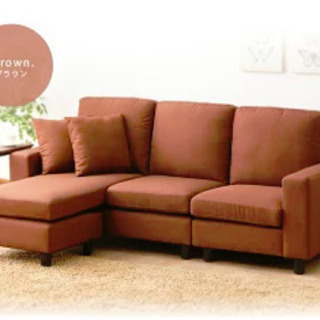 【やみつきの心地よさ】カウチソファ ソファ 3人掛け　ポケットコイル　ブラウン