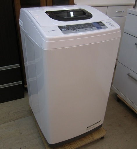 【販売終了しました。ありがとうございます。】HITACHI　 5.0㎏　ステンレス槽　全自動洗濯機　NW-50C　2019年製　中古美品