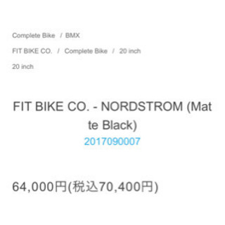 BMX fitbik co 美品