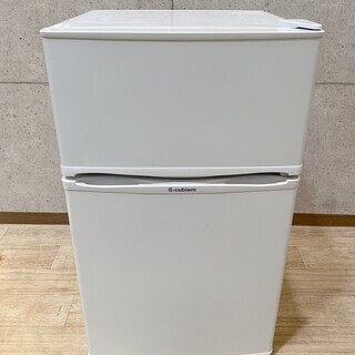 1*100 S-cubism エスキュービズム 2ドア 冷凍冷蔵庫 WR-2090 90L 2017年製の画像