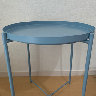 サイドテーブル　ブルー