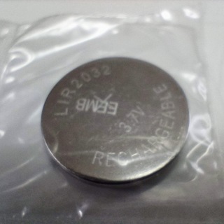 LIR2032　コイン型リチウムイオン充電池×1