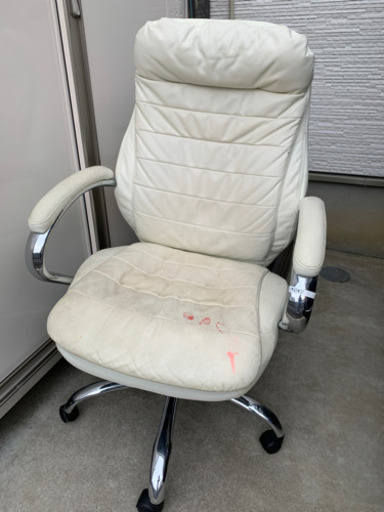 デスクチェア白ニトリ ひろ 河内松原の椅子の中古あげます 譲ります ジモティーで不用品の処分