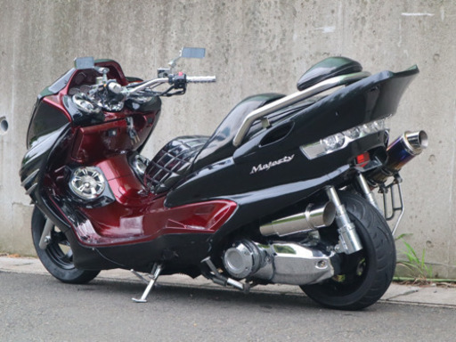 【YAMAHA マジェスティ】ブラック×レッドカラー！！バチバチのフルカス！！ YAMAHA マジェスティ】ブラック×レッドカラー！！バチバチのフルカス！！