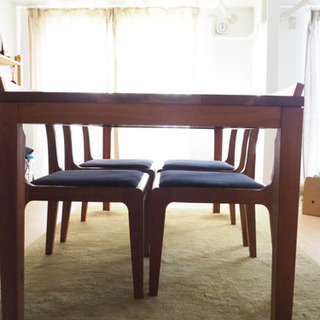 チェリー無垢材　ダイニングセット