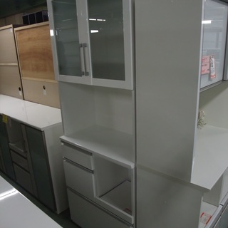 R1043) ニトリ キッチンボード モリス80 食器棚 店頭取引