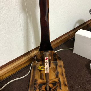 黒檀　真壁型　本皮　三線　アルミケース付き 最終値引き