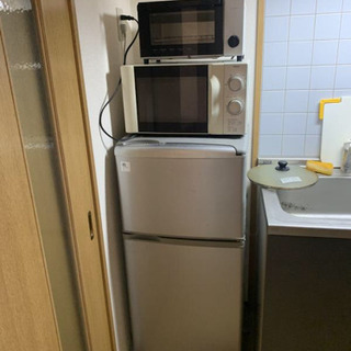 冷蔵庫、セミダブルベット ガスコンロ