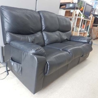 3人掛けソファ 電動リクライニングソファ テーブル付き 幅183 ブラック レザー セパレート リモコン ゆったり 高級感 電動ソファ リクライニング ソファ ペイペイ対応 札幌市西区西野