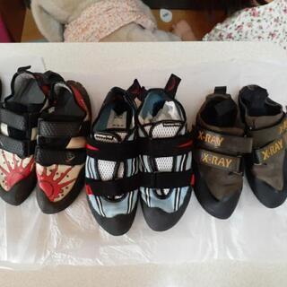 ボルダリングパネル　シューズ5足