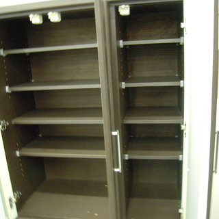 食器棚　３枚扉　ダークブラウン 食器棚 幅88.5×奥行40.5×高さ180cm 3枚扉 キッチン収納 ダークブラウン