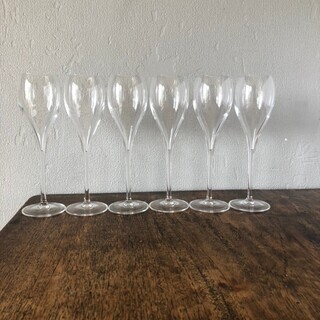 【最終処分】italesse ガラス製のシャンパングラス6個セット