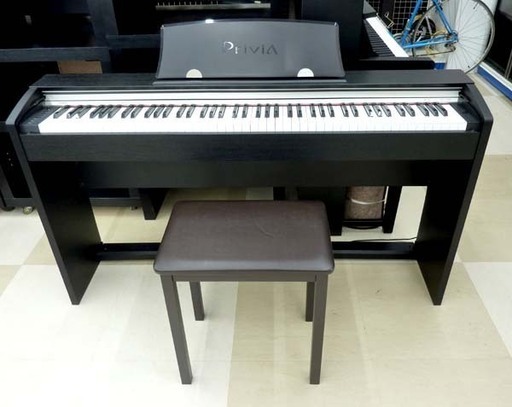 札幌市/清田区 CASIO/カシオ Privia/プリヴィア 電子ピアノ PX-730BK ブラックウッド調 リニアモーフィングAIF音源 09年製 88鍵 動作品