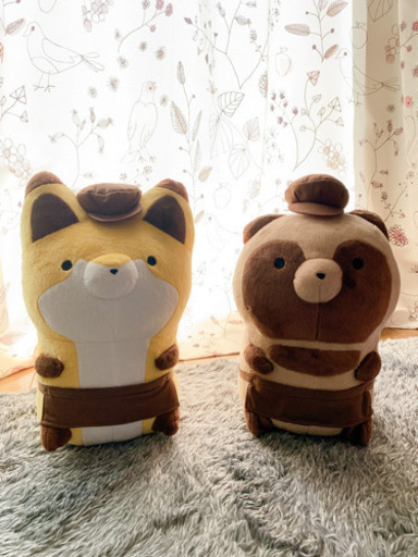 タヌキとキツネ ぬいぐるみ かずのこ 横川のおもちゃ ぬいぐるみ の中古あげます 譲ります ジモティーで不用品の処分