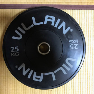 バーベルプレート 25kg 4枚 バンパープレート villain fitness