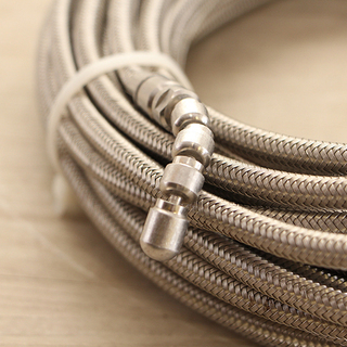 ステンレスワイヤーブレード 洗管ホース 約 15m プロ用 配管掃除 高圧