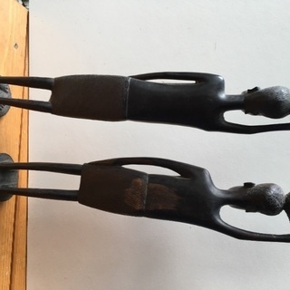 新品　海外旅行みやげ　マサイ族　木彫　木製　置物　アジアン