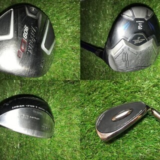 取引き完了しました❗️コース直行☆タイトリストTitleist、ツルヤTURUYA等 男性右利き用ゴルフクラブ コラボセット キャディバッグ付