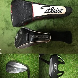 取引き完了しました❗️コース直行☆タイトリストTitleist、ツルヤTURUYA等 男性右利き用ゴルフクラブ コラボセット キャディバッグ付