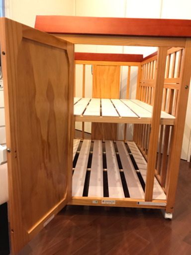 貴重 カウプンキ 北欧 ベビーベッド 大和屋 家具 ベビーサークル