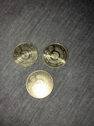 記念硬貨02 Fifaワールドカップ500円硬貨3枚セット こっさん 南彦根のその他の中古あげます 譲ります ジモティーで不用品の処分