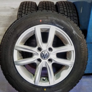冬 VW アップ【冬タイヤ付き】ワーゲン ＵＰ【~90％富山】VWオプション アルミホイール 14インチ 165/70Ｒ14（2017年）スタッドレス 中古/4本