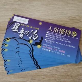 秩父市温泉『星音の湯』入浴招待券15枚！お得！