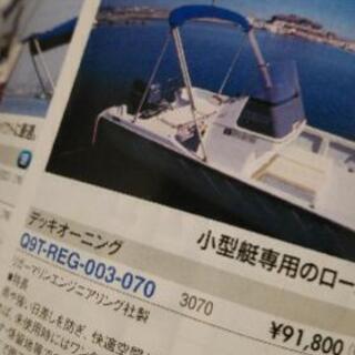 さらに値下げ！デッキオーニング　小型船　日よけ