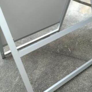 ポスターパネルスタンド A1 両面 シルバー H1200mm グリップ式A型看板