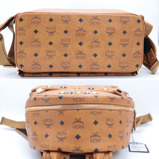 MCM/スタッズレザー バックパック》Sランク 新品、未使用品 袋 冊子