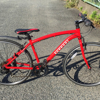 お話中　フェラーリ クロスバイク　赤 28インチ  自転車 Ferrari ギア7段 福岡市