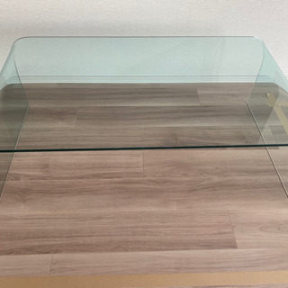 美品❗️大塚家具購入センターテーブルピッコロガラスクリア 大塚家具 - 大塚家具 ピッコロ イタリア製 ガラス センターテーブルの