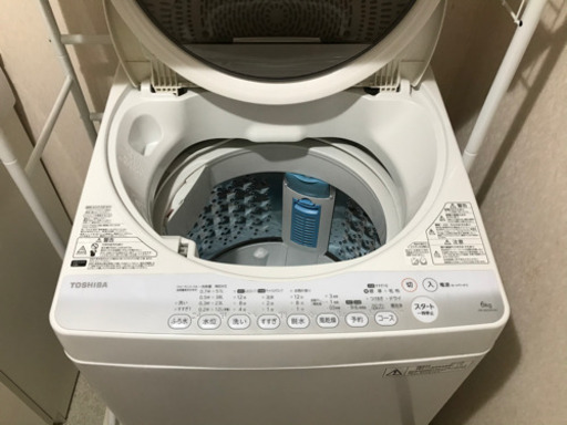 東芝 TOSHIBA 洗濯機 6kg AW-60GM(W) 美品