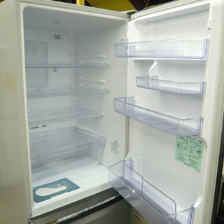 札幌 370L 2011年製 3ドア冷蔵庫 三菱 MR-C37S-S1 自動製氷 300Lクラス