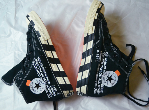 未使用/新古品■コンバース x オフホワイト チャックテイラー オールスター/CONVERSExOFF-WHITE■黒x白■/US10/28cm■②