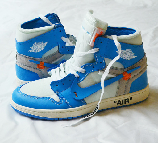 未使用/新古品/限定■ナイキxオフホワイト エア ジョーダン1 レトロ ハイ OG/NIKE x OFF WHITE/ノースカロライナ■スニーカー■26.5cm■④