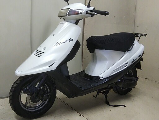 【売約】スズキ 元祖 通勤快速 原付2種スクーター SUZUKI アドレス V100 エレガント 希少なパールホワイト 最終型式 UberEats ウーバーイーツ