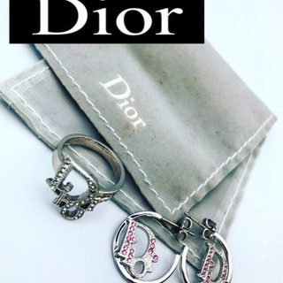美品　【Dior】 ディオール  ロゴ  指輪 ピアス