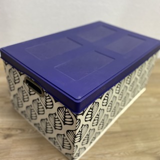 ■折りたたみ収納ボックス（大）（ブルー）①■bbf-0051