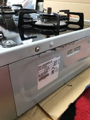 GM589【中古美品】ガスコンロ 2019年製 リンナイ ガスコンロ グレー