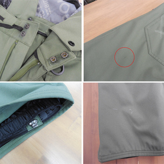 ▶スノボウエア上下セツト DAKIN ダカイン ウエア Lサイズ カーキ/オレンジ BILLABONG ビラボン ボトムス Lサイズ 緑系 ペイペイ対応 札幌市西区西野